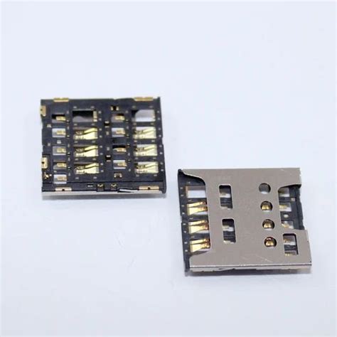 SIM Card Connector - 6 Pin Normal Push Pull Metal Cover Sim Card ...