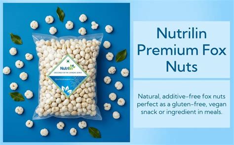 Nutrilin Phool Makhana 1kg | Premium Fox Nuts | Healthy Snack | Gluten ...