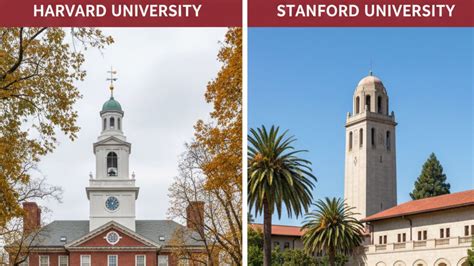 Harvard and Stanford University Comparison 2026: Courses, Fees ...