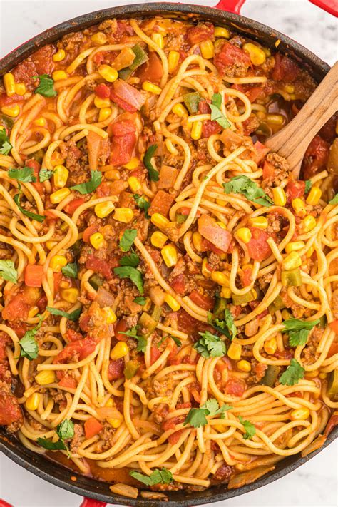 Easy Mexican Spaghetti Recipe - Simply Stacie