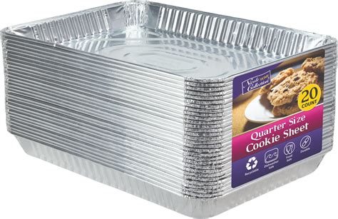 Amazon.com: PLASTICPRO Aluminum Pans 5 Pack Disposable Cookie Sheets 13 ...