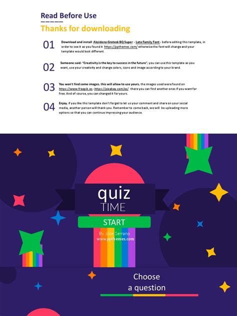 Interactive Quiz Powerpoint Template | PDF