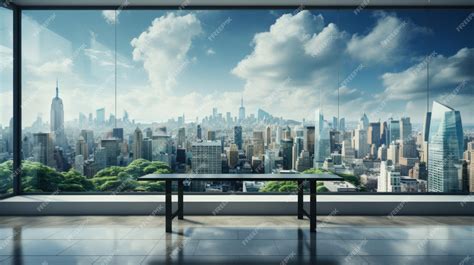 Premium AI Image | Interior of luxury open space office in modern ...