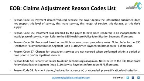 EOB- Claims Adjustment Reason Codes List.pptx
