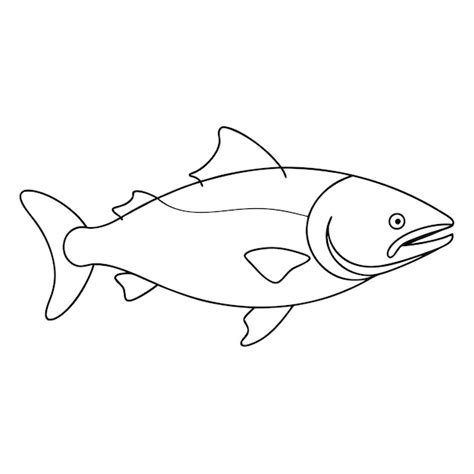 Lachs-Fisch kontinuierliche eine Linie Kunst Zeichnung Vektor ...