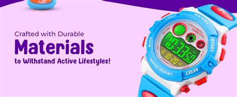 SKMEI Kids Sports Multi Function Digital Watch, White Dial Sky ABS Case ...