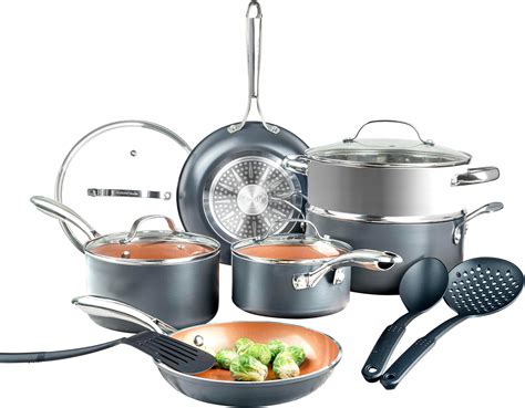 Amazon.com: Gotham Steel 15 Pc Copper Pots and Pans Set Non Stick ...