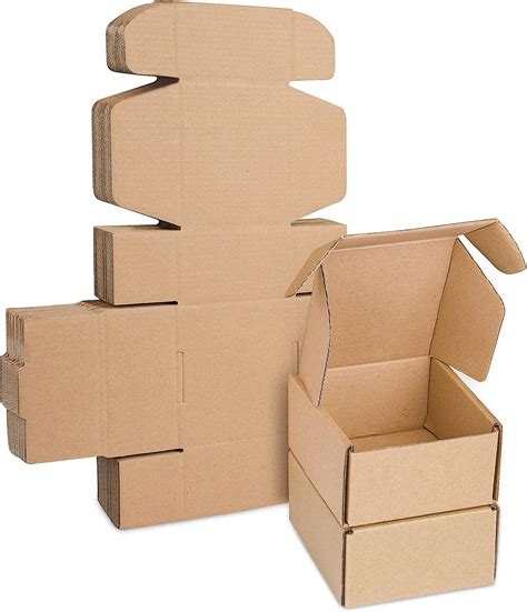 Buy Corrugated Cardboard Shipping Boxes, 100x100x53mm (4x4x2) Small ...