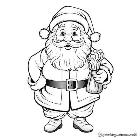 Free Printable Coloring Pages of Santa Claus: Bring the Magic of ...