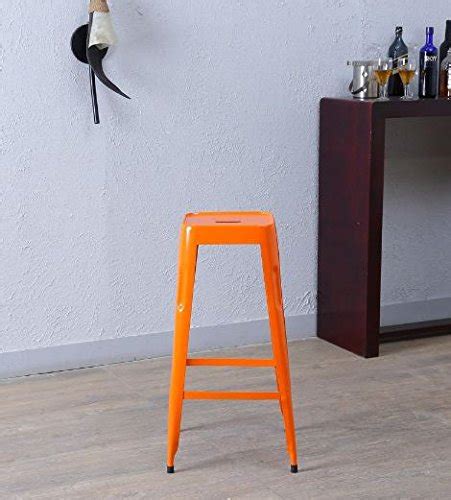 Rajtai Metal Bar Stool in Orange Colour : Amazon.in: Home & Kitchen