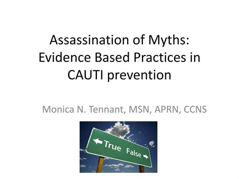 Evidence Based Practice: Assassination of Myths CAUTI (Catheter Associated Urinary Tract ...