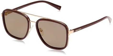 Buy Nautica Men's N4626sp Polarized Aviator Sunglasses, Oxblood, 57 mm ...