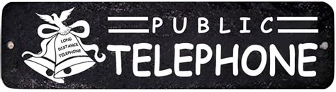 Buy Telephone Public Metal Sign 12" x 3" Pay Coin Vintage Phone Booth ...