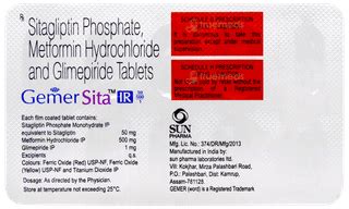 Gemer Sita Ir 505001 Tablet 10 - Uses, Side Effects, Dosage, Price ...