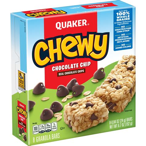 Quaker Chewy Chocolate Chip Granola Bars – 8ct – BrickSeek