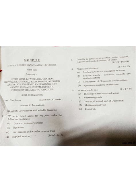 2.Previous Year Question Bank - Pondicherry University (Anatomy) - MU ...