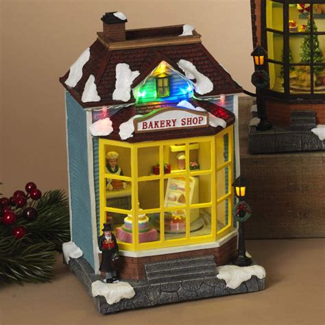 Buy Lighted Musical Christmas Village Shops Storefronts with Moving ...