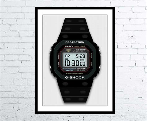 Buy Photorealistic Drawing Casio DW 5000c G-shock Wristwatch Circa ...
