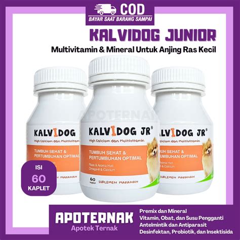 Kalvidog JR JUNIOR 60 Tablets - Small Dog Multivitamin increases IMMUNITY for Body Endurance ...