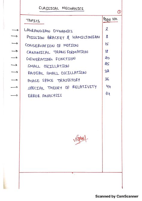 Classical Mechanics - Handwritten Notes for Study Guide - Studocu