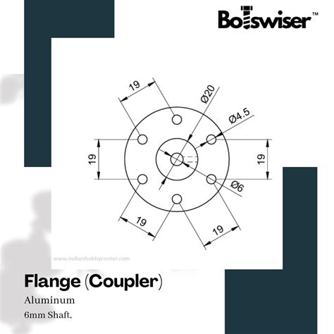 6mm Premium Aluminum Flanged Coupling for 6mm shaft - Shaft Coupler Fl ...