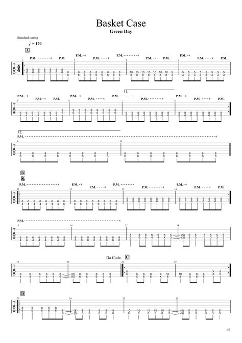 Basket Case Electric Guitar Chords at Rachel Stearn blog