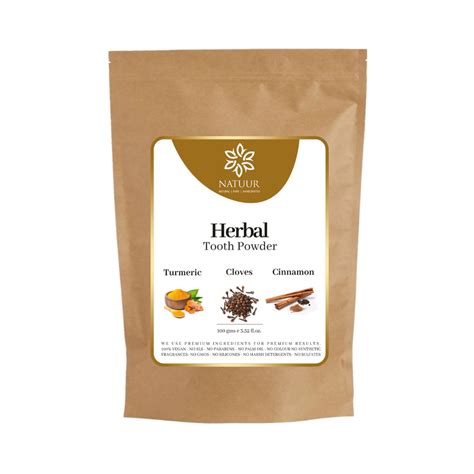 Herbal Toothpowder Bentonite Clay, Cinnamon & Clove 100gms – Natuur.in