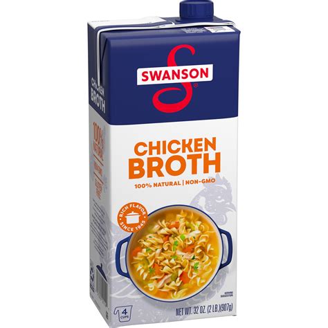 Swanson 100% Natural, Gluten-Free Chicken Broth, 32 oz Carton - Walmart.com