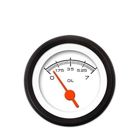 Aurora Instruments 6661 Competition White Metric Oil Pressure Gauge ...