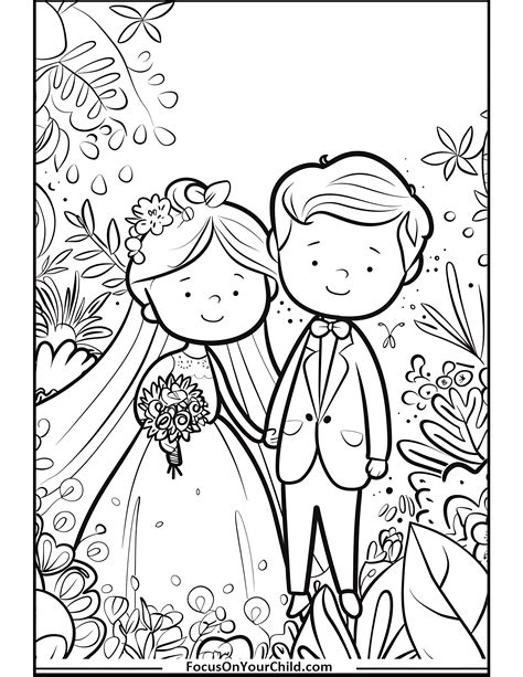 50+ Wedding Coloring Pages (Free PDF Printables)