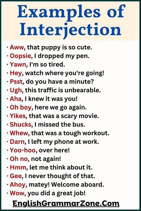 Examples of Interjections of Doubt&Relization 的图像结果