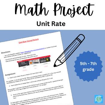 Image result for Math Unit Rate Project