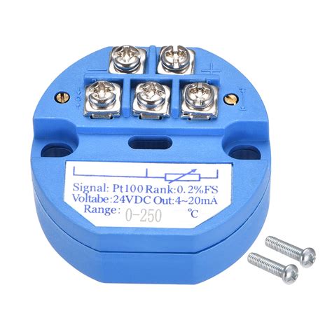 PT100 Temperature Sensor Transmitter 24V DC 4-20mA | Ubuy India