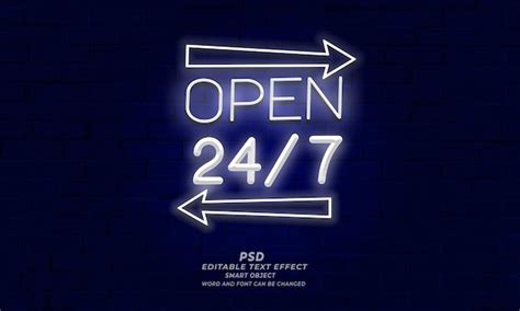 Open neon sign editable cyber monday text effect | Premium PSD