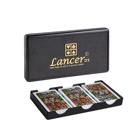 LANCER DX Plastic Playing Cards (Set of 3), Bridge Size, Multicolor ...