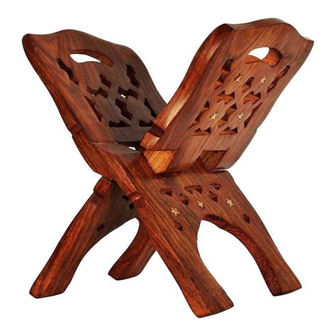 BRALCON Sheesham Wooden Book Reading Stand | Brown Foldable Rehal ...