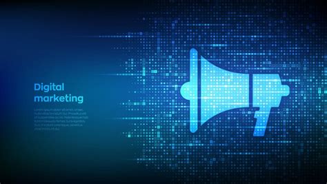 Megaphone icon made with currency symbols online advertising or digital ...