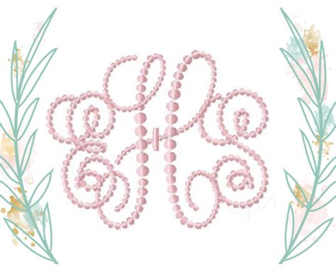 Buy Monogram Classic Dot 2" Inch and 3" Inch Classic Monogram Font ...