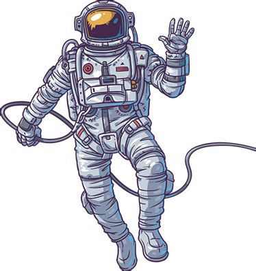 Astronaut space wall sticker - TenStickers