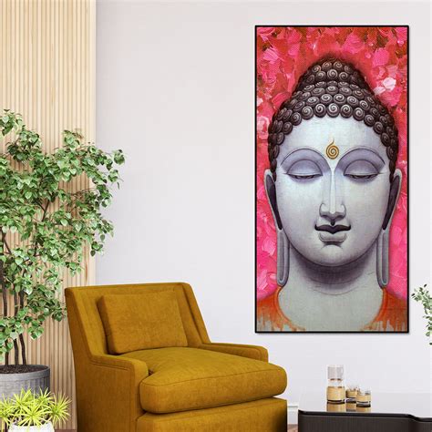 Lord Buddha Portrait Canvas Wall Painting – Homcraft