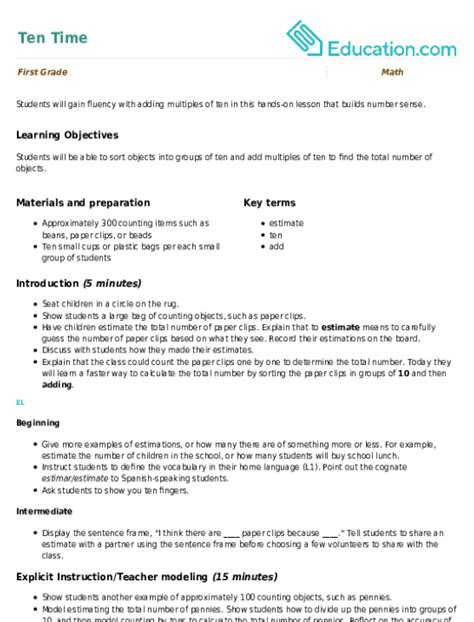 Image result for Ten Key Lesson Timings