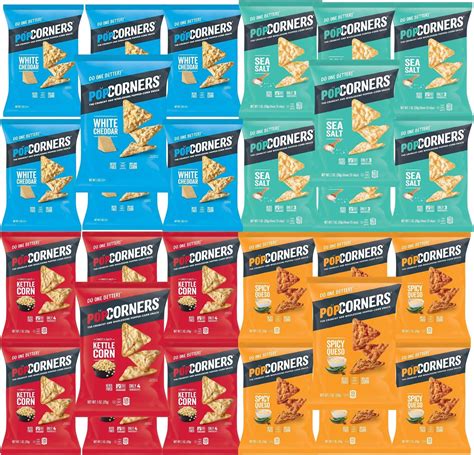 Amazon.com: PopCorners Popped Corn Snacks White Cheddar, 12 Oz