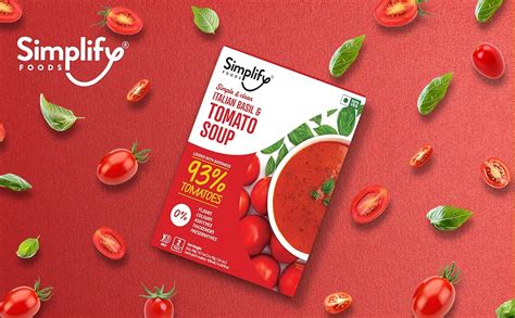 Simplify Foods Italian Basil & Tomato Instant Soup | Pack of 2 Single ...