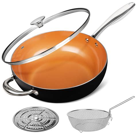Buy MICHELANGELO 5 Quart Nonstick Woks and Stir Fry Pans With Lid ...