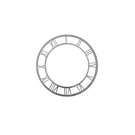 Acrylic Clock Cutout 4Inch silver Roman – Inkarto