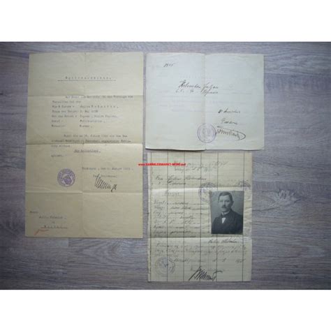 Convolute Julius Helmchen - Polish emigrants 1921 - identity cards ...