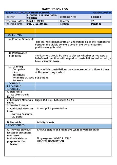 Constellation Lesson Plan 的图像结果