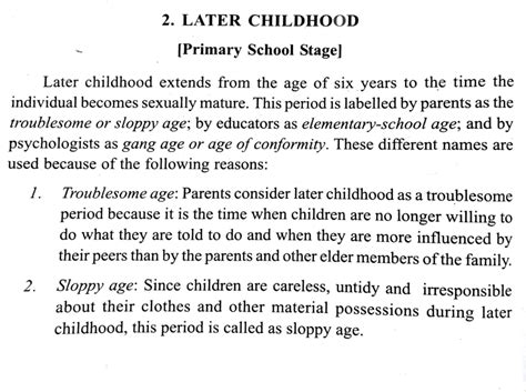 Characteristics of Later Childhood: Developmental Insights - Studocu