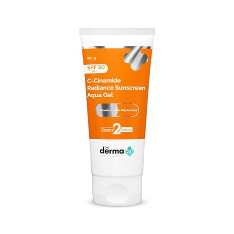 Vitamin C Sunscreen with Niacinamide | Aqua Gel - 80g – The Derma Co