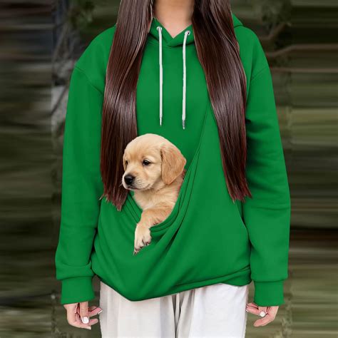 Abomasnow Cat Pouch Hoodie for Women Kangaroo Pocket Dog Pouch ...